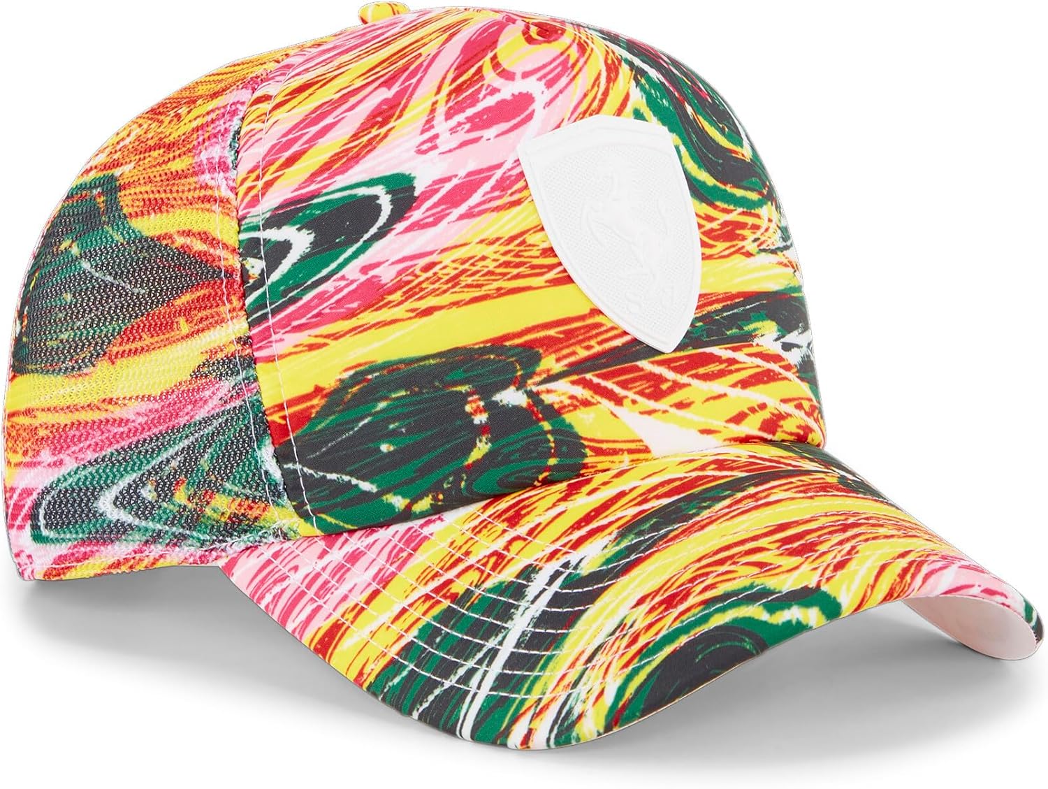 Puma Mens Ferrari Race Crew Baseball Cap, Pink Lilac-All Over Print, One Size