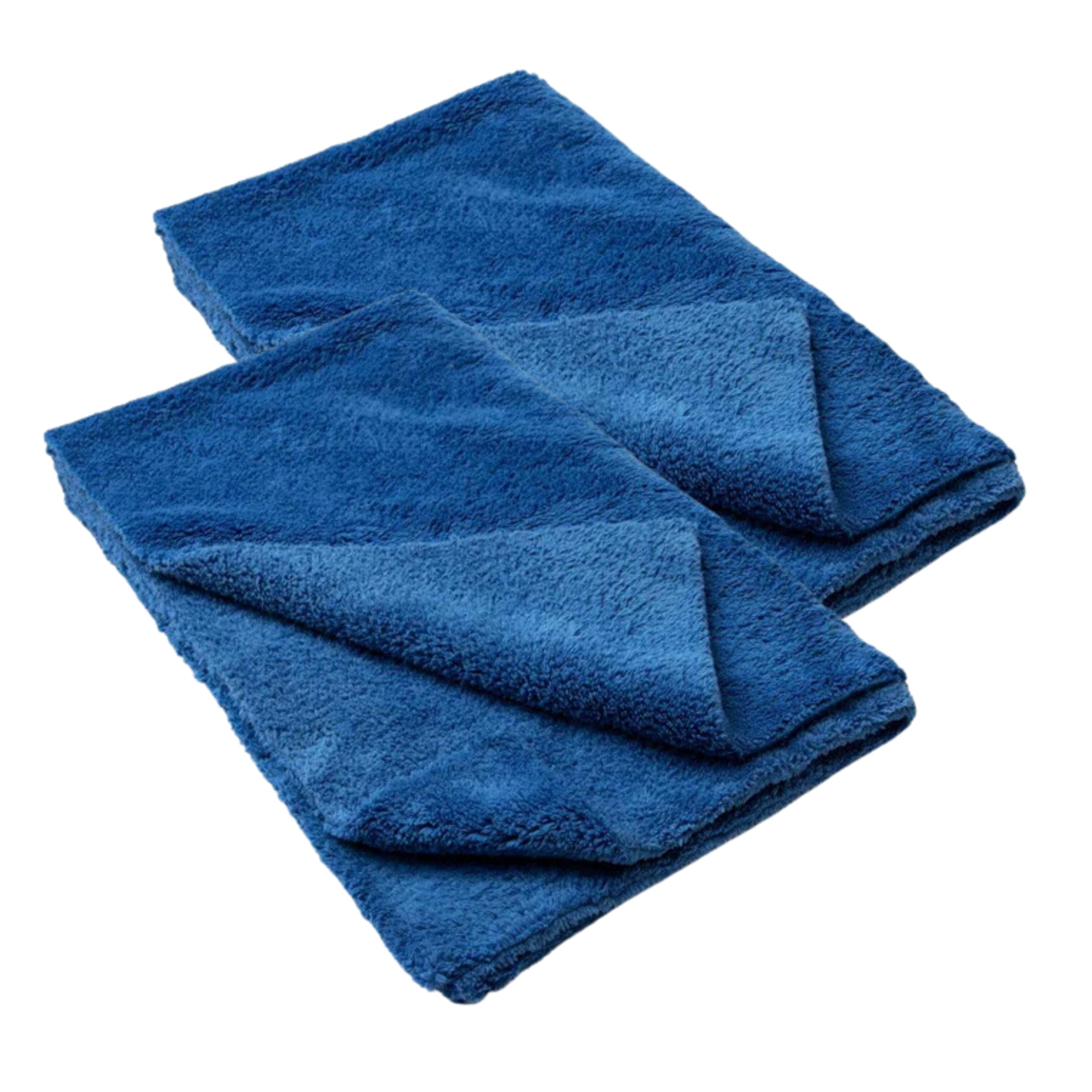 Tek Automotive Blue Twin Pack 510Gsm Edgeless Microfibre Detailing Towels – 50X80cm, Scratch-Free Buffing, Polishing & Drying Cloth