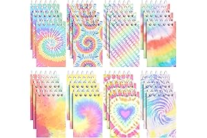 24-Count Tie-Dye Mini Notebooks: A Fun and Vibrant Party Favor for Kids