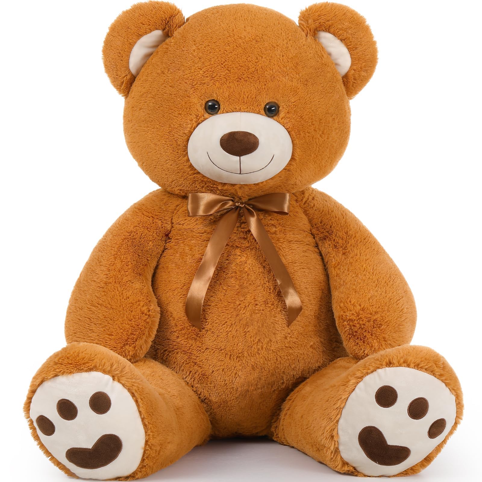 MorisMos Giant Teddy Bear 120cm (4ft) - Large Big Teddy Bear Darkbrown Stuffed Animal Plush Gift for Kids Girl Boy Him She, Valentine's Day, Birthday, Christmas