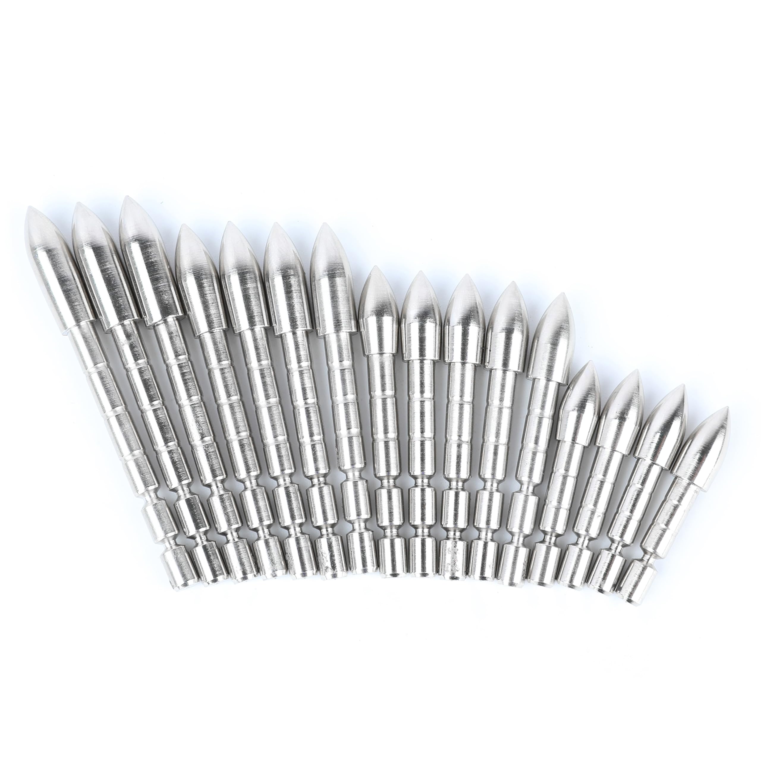 SHARROW 36pcs Archery Insert Arrow Tips Arrow Bullet Field Points 60/80/100/120 Grains Targeting Practice Insert Arrowheads for ID 4.2mm Arrows Shafts (80 Grains, OD 5.2mm)
