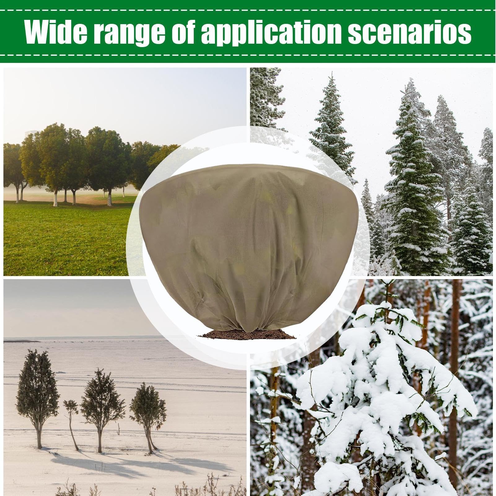 Coperte antigelo per piante all'aperto - per piante invernali protezione | contro il congelamento, giacca per clima freddo 6 pezzi | Coperte gelate per alberi invernali con