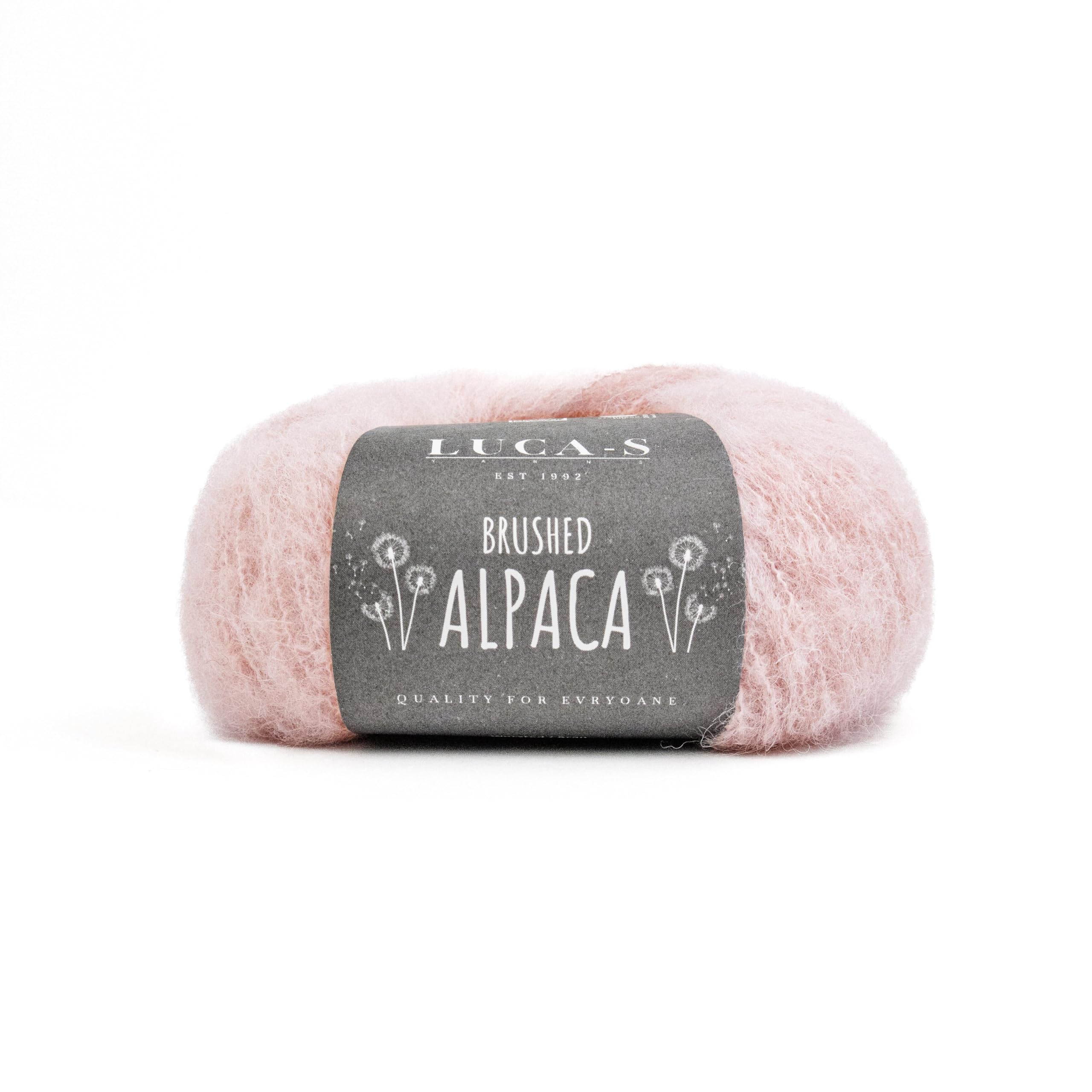 Luca-S Yarns Brushed Alpaca, Super Soft & Fluffy Alpaca Yarn, 25g - 125m, Aran Knitting Wool