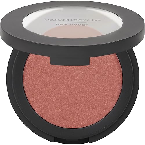 bareMinerals Gen Nude Powder Blush, Mineral-Based Pressed Blush Powder, All Day Wear, Buildable Coverage, Matte Soft Focus Finish, Talc-Free, Vegan