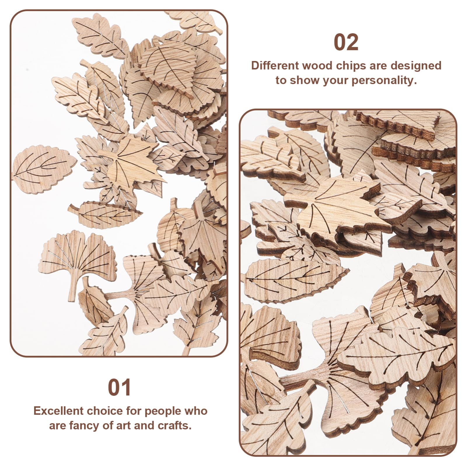 Tofficu 50piezas Materiales Para Diario y Scrapbooking De Madera Estéticas Unidades