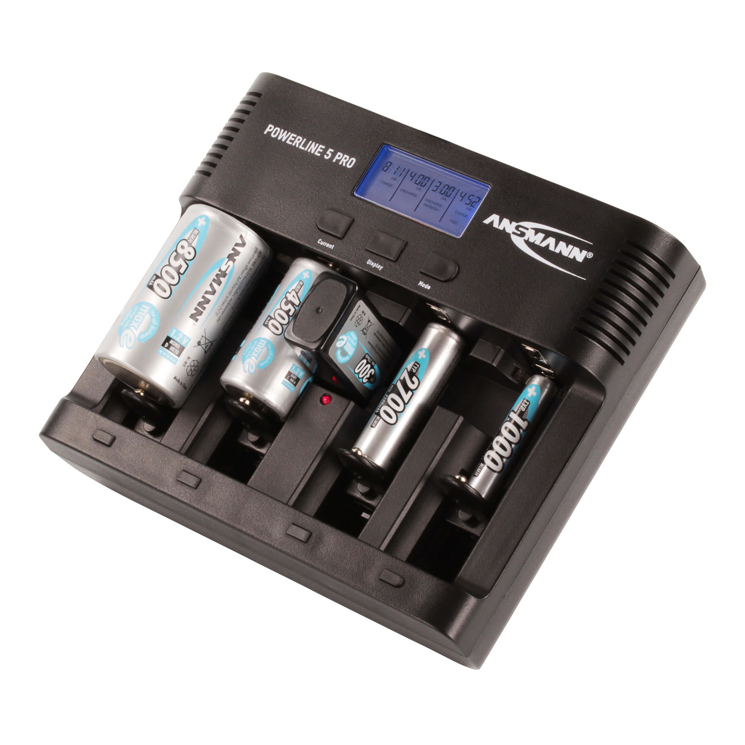 Ansmann - Cargador para 4 Pilas AA/AAA con USB