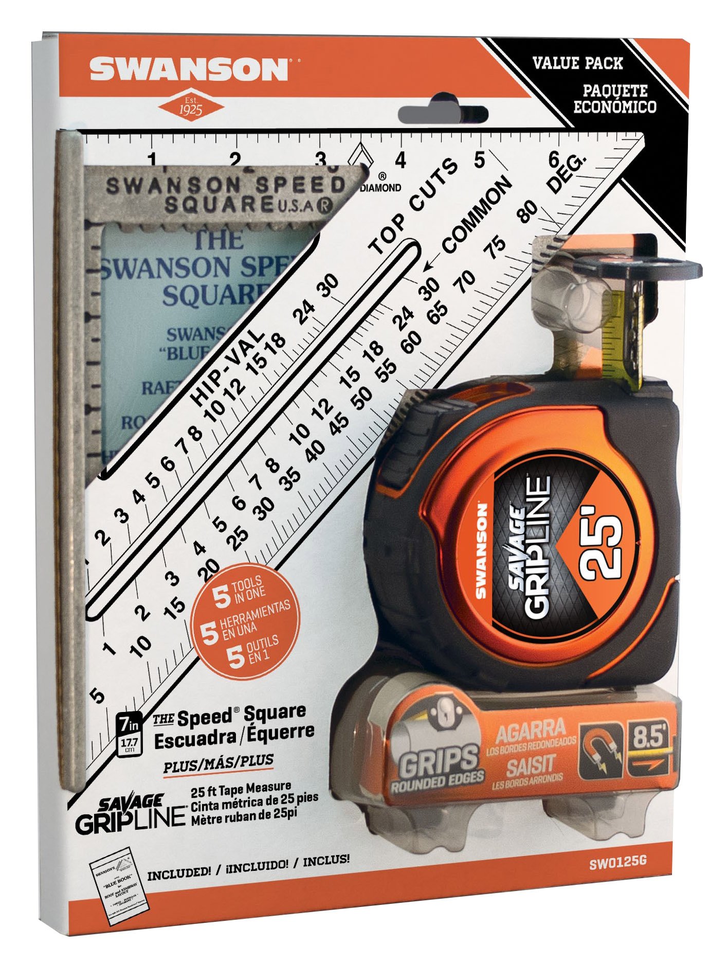 Swanson Tool Co S0101CP216 Value Pack Includes 7-Inch Speed Square With - View #2