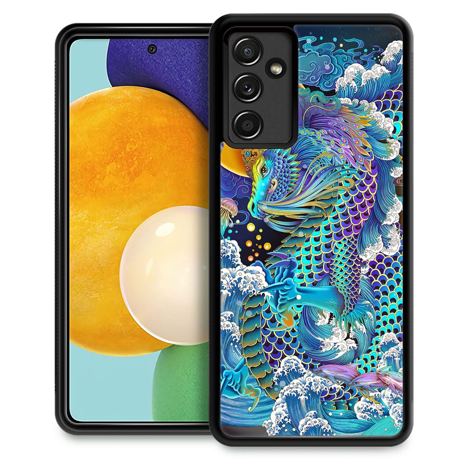 CARLOCA Compatible with Samsung Galaxy A14 5G Case,Rainbow Dragon Identity Graphic Design Shockproof Anti-Scratch Hard Acrylic Case for Samsung Galaxy A14 5G