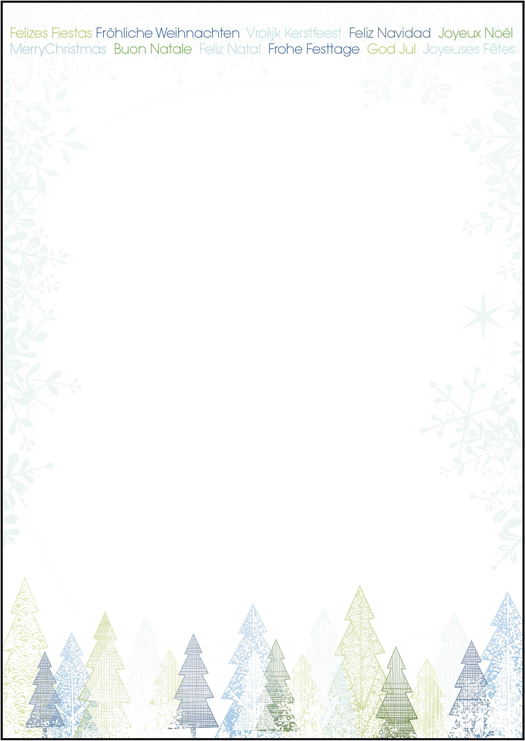 Papier A Lettre Reine Des Neiges Personnages Flocons
