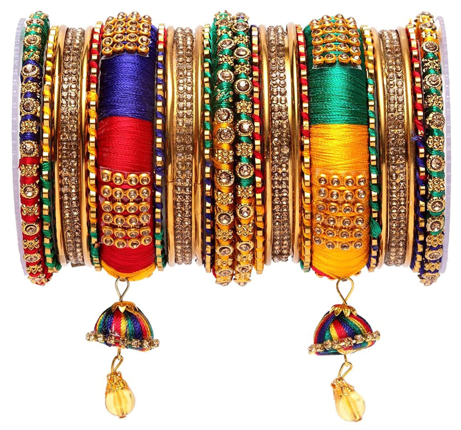 Shining Diva Fashion Set of 18 Latest Traditional Stylish Gold Plated Bangle for Women (Multicolor) (11610b_2.4) (B09BNG19PB) Amazon Price History, Amazon Price Tracker