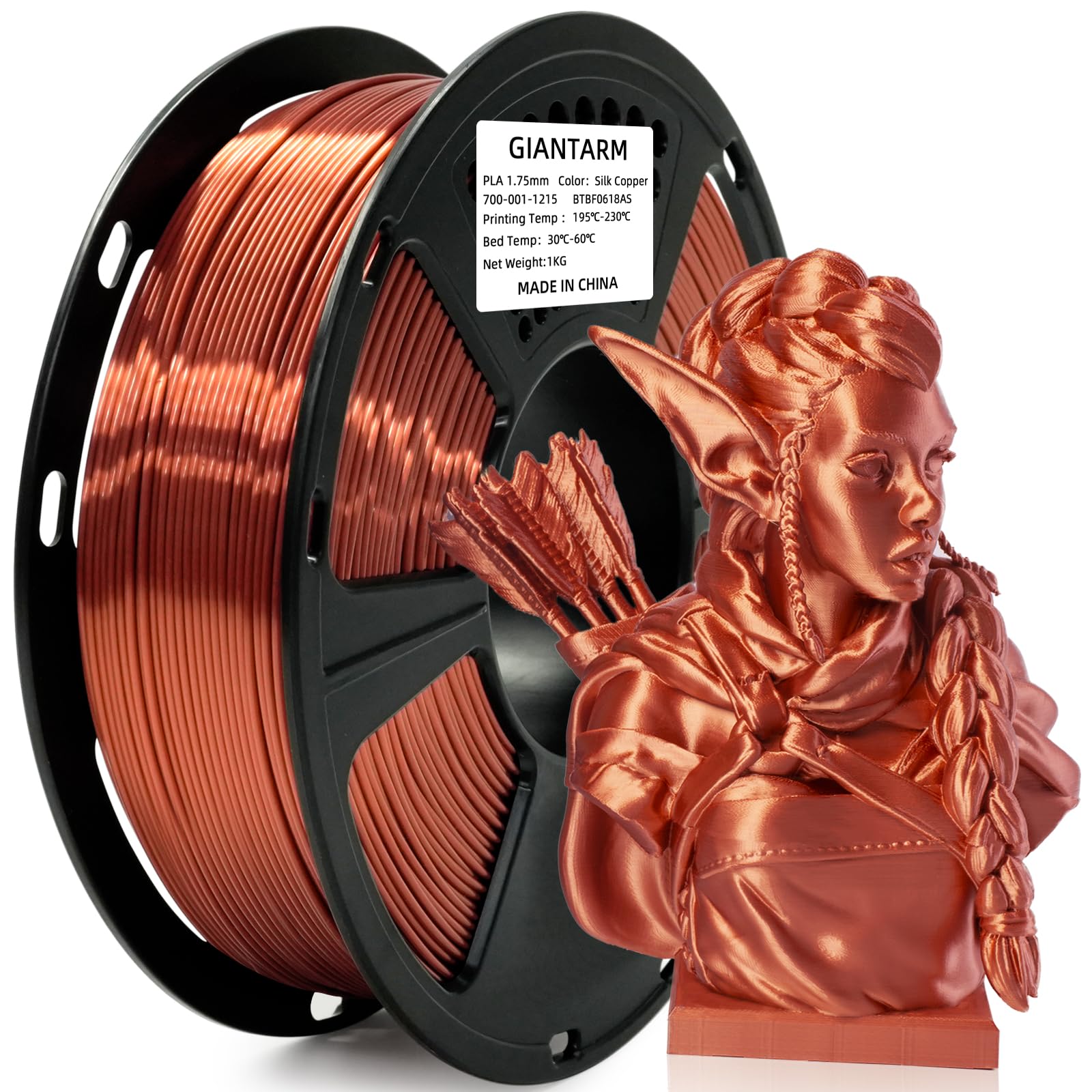 3D Printer Supplies Filament PLA 1kg/roll Silk Copper-image-42