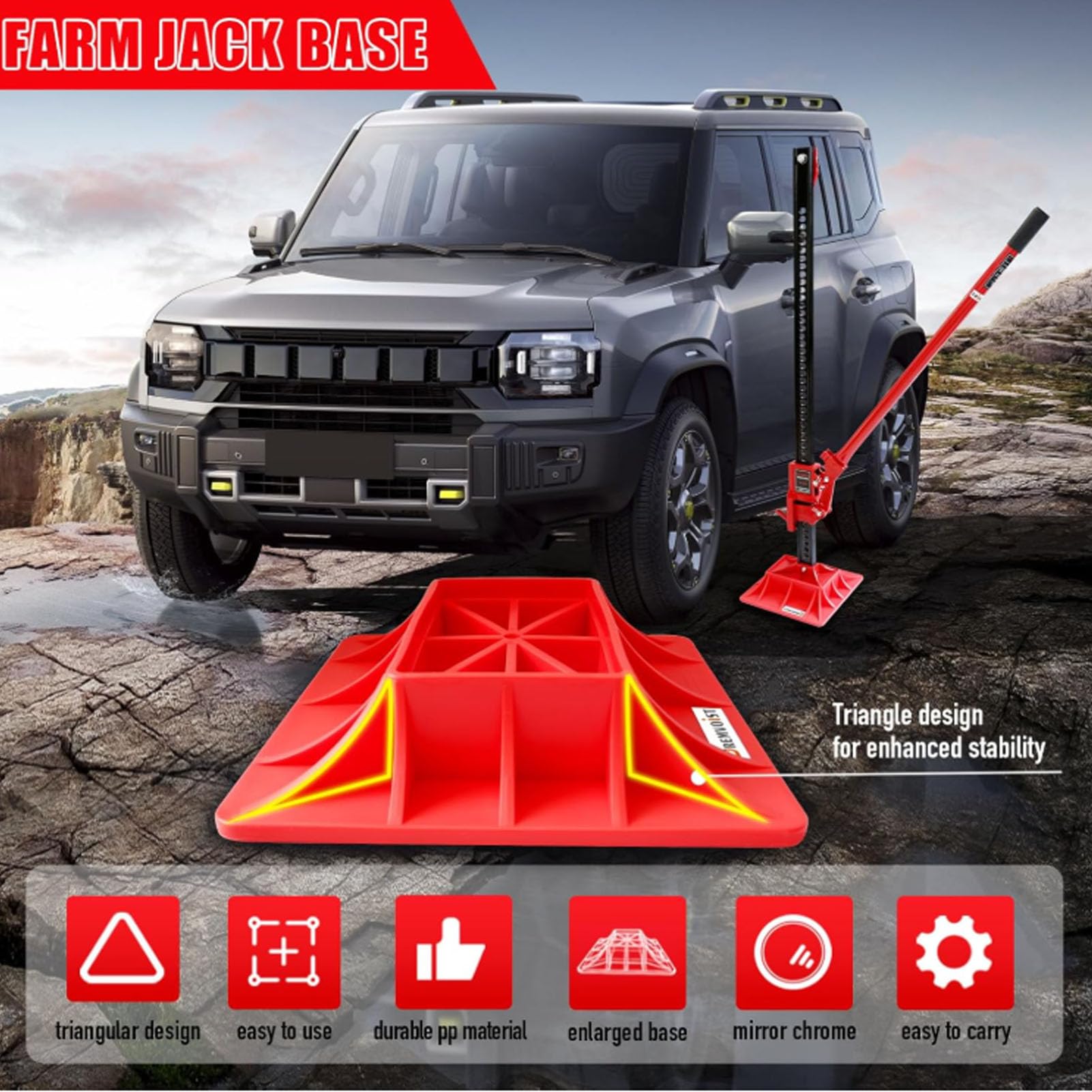 Martinetto da fattoria da 152,4 cm, 6000 libbre per camion, SUV, ATV e sollevamento di attrezzature agricole