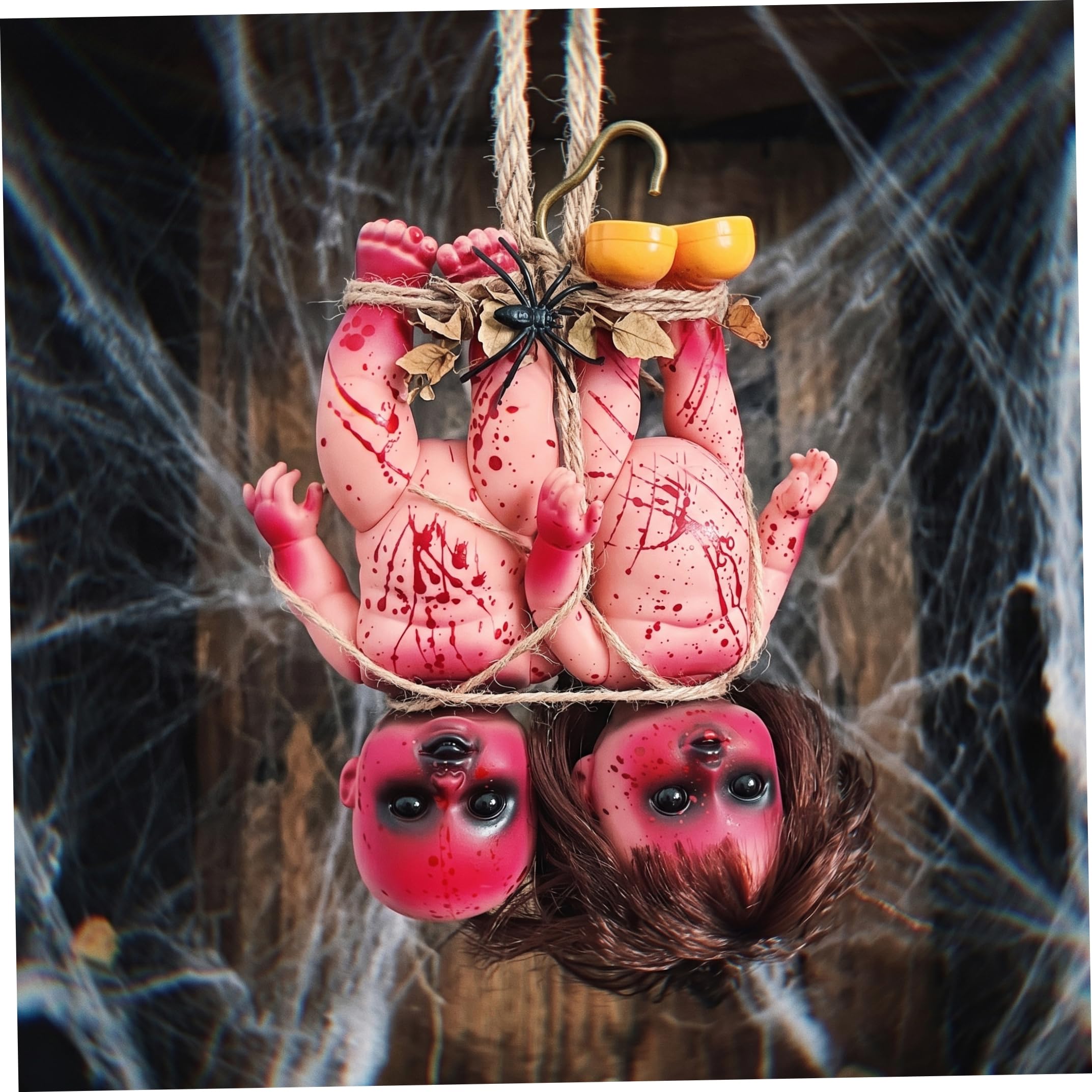 Muñeca Espeluznante, Paquete de 2 muñecas de Halloween con Vendas sangrientas, 9, 6 Pulgadas