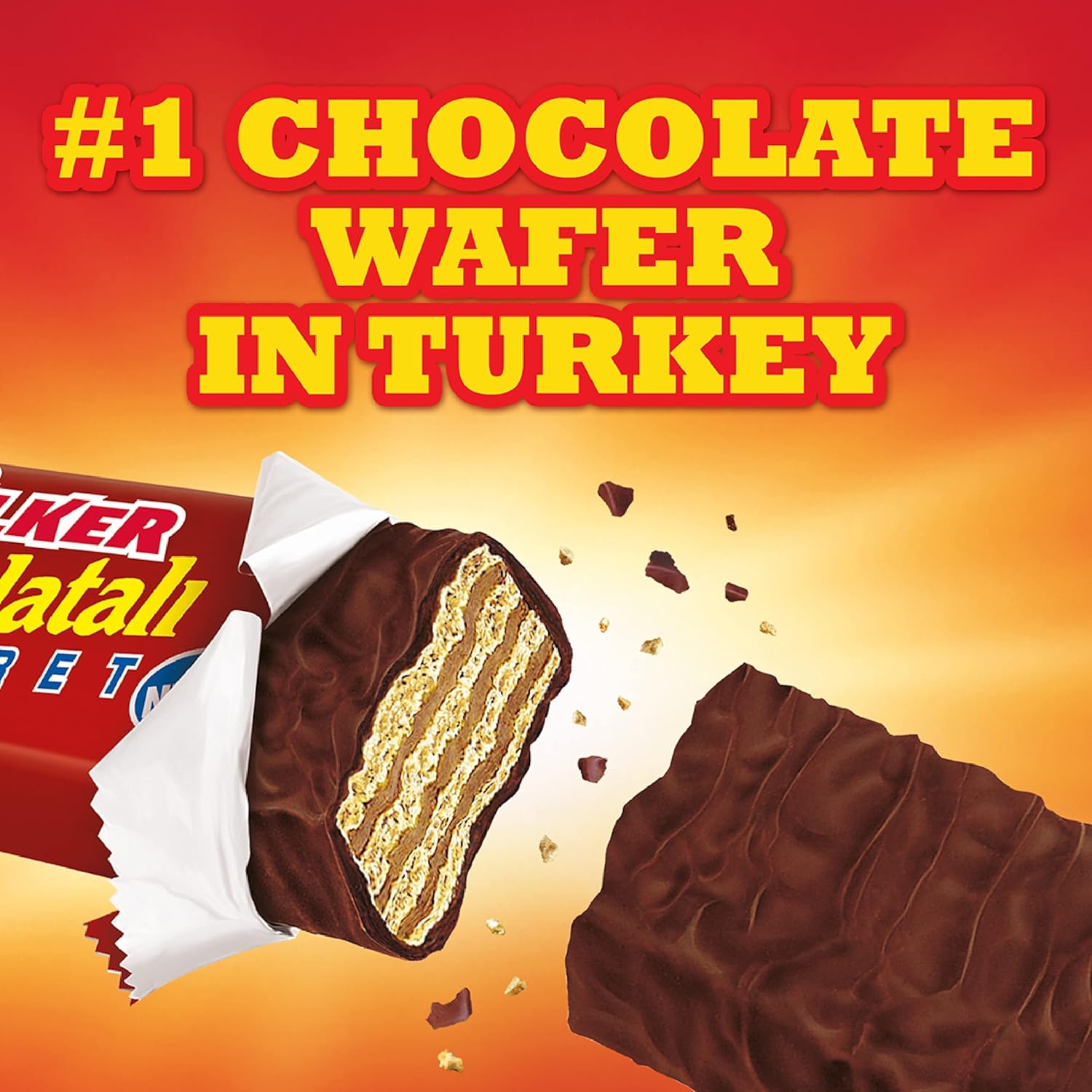 1 Box Ulker Milk Chocolate Coated Wafer With Hazelnut Cream (36 g x 36 Pcs)