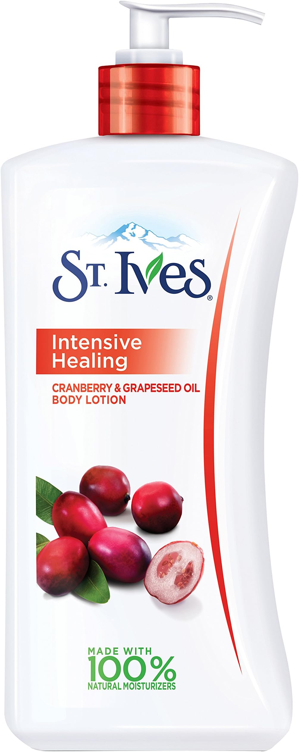 St. Ives Intensive Healing Body Lotion, Cranberry and Grapeseed Oil 21 oz