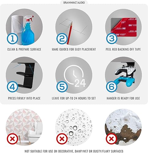 Miniatura 8 de BRAINWAVZ The IRIS - Soporte universal para colocar debajo del escritorio para Xbox One, Series X, PS5, PS4, PS3, SWITCH, STEELSERIES Gamepad y más,