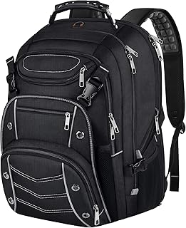 Extra Large Laptop Backpack, 22" x 17" x 10", 60L Capacity, Multi-Compartment Protection, Fits 15.6-19" Laptops, TSA Approved, RFID Anti-Theft, Sport Travel Backpack