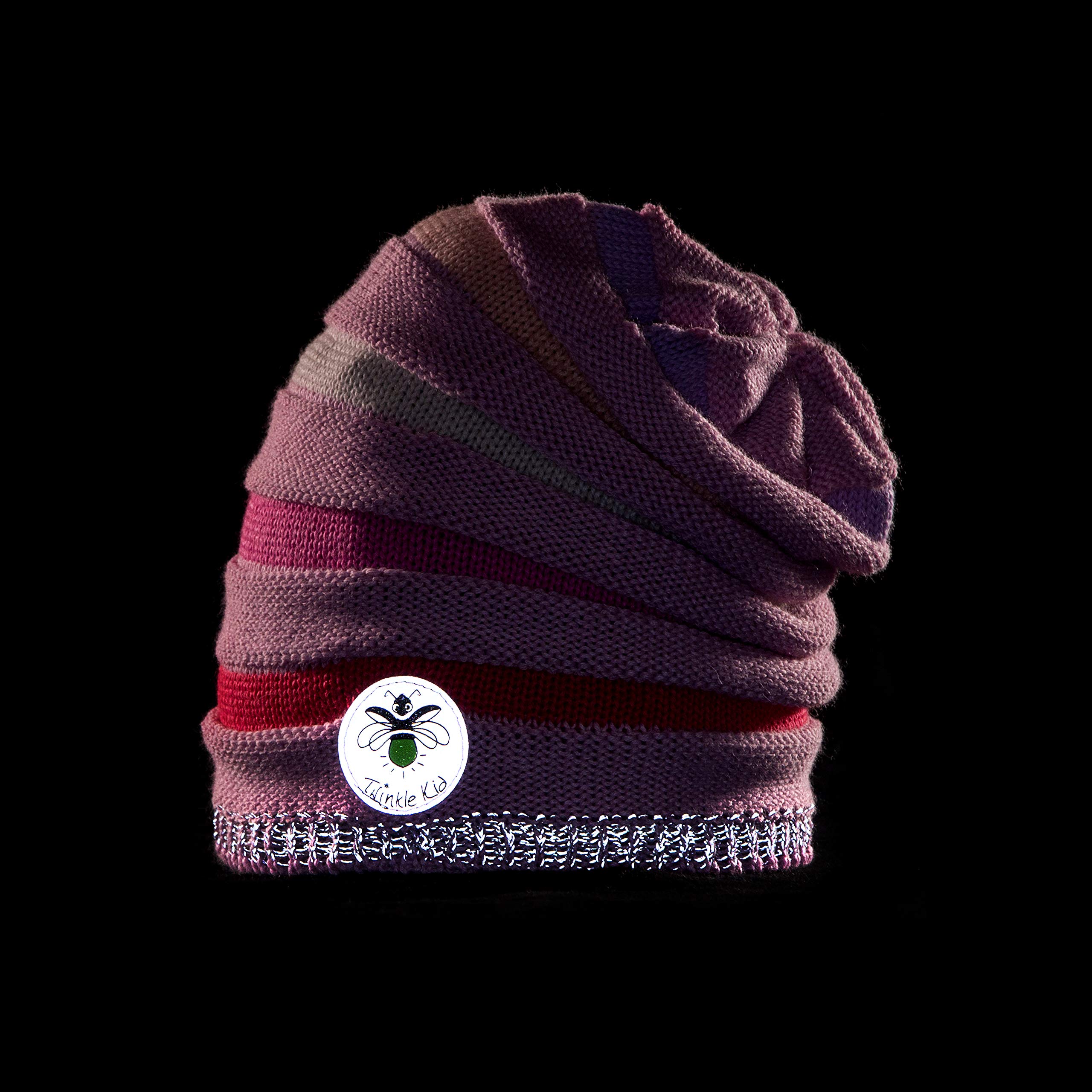 Twinkle Kid - Kinder Reflektor Mütze - Rainbow Beanie Rosa