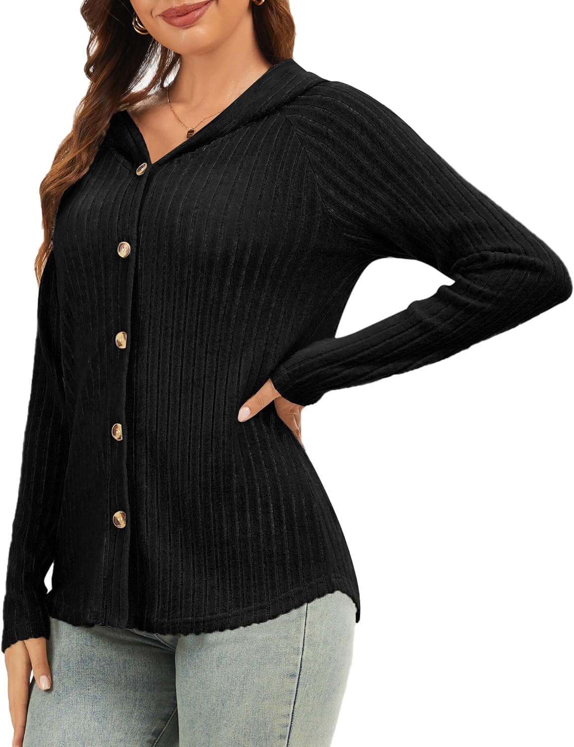 Cardigan Sweaters for Women Button Essentials Hoodies Long Sleeve Tops Business Casual Outfits Fashion Clothes 2025 - Image 6