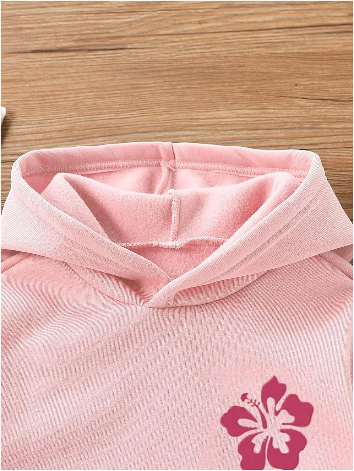 Verdusa Girl's Floral Letter Graphic Hoodie Sweatshirt Cute Pullover Tops with Pockets - Image 3