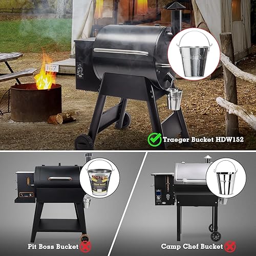 Miniatura 5 de Entsong 20 Pack Grease Bucket Liner Compatible with Traeger,z Grills,Oklahoma Joe's,Green Mountain Grill(GMG)