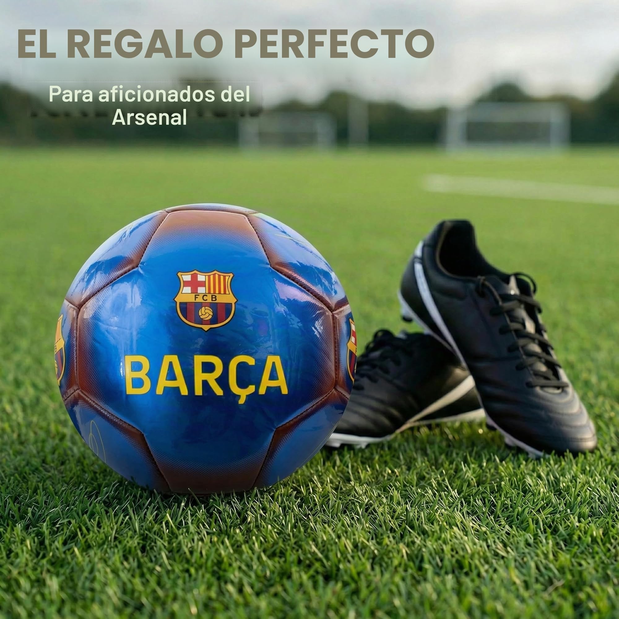 Hy-Pro Balón de fútbol clásico Talla 5 Oficial Metálico Entrenamiento Partido