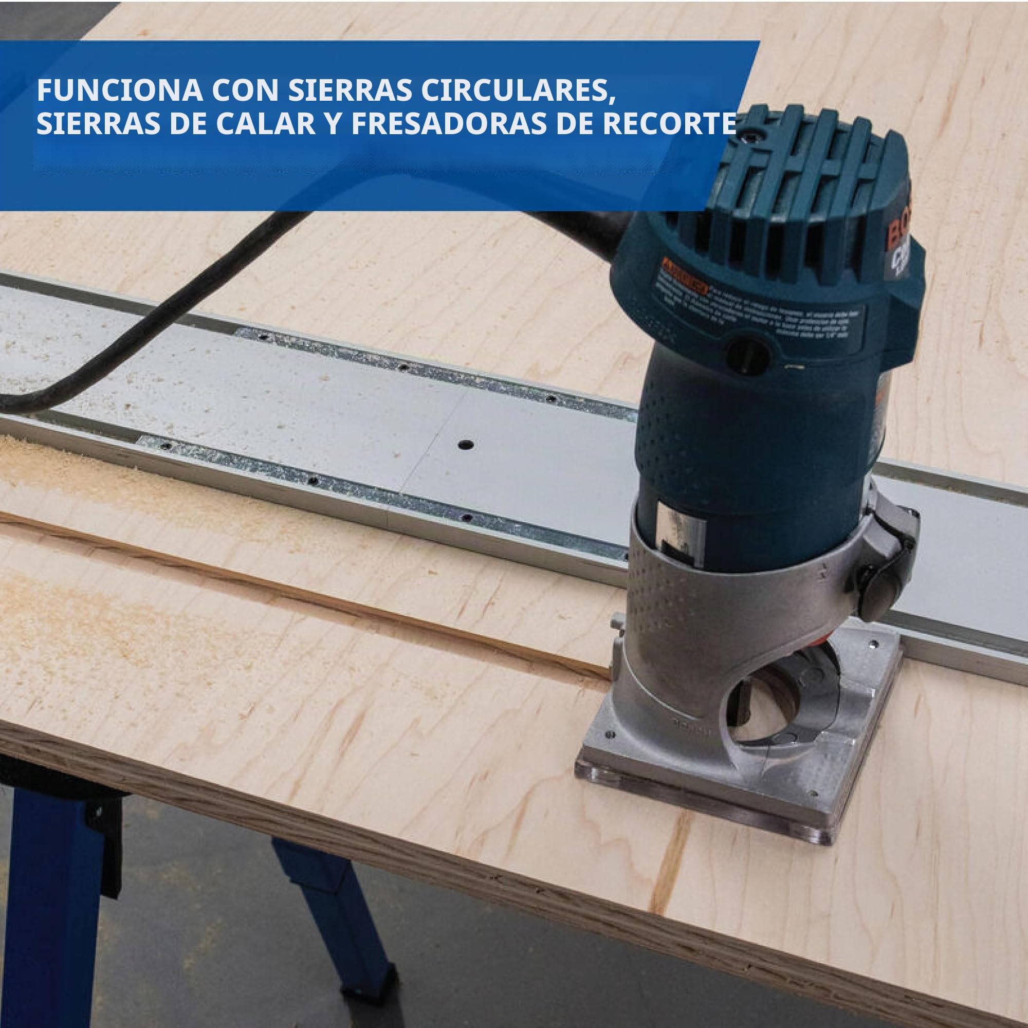 Kreg Guía de borde recto XL-8 pies | Para sierra circular, para corte cruzado preciso y corte rasgado, rieles guía de aluminio, grado profesional