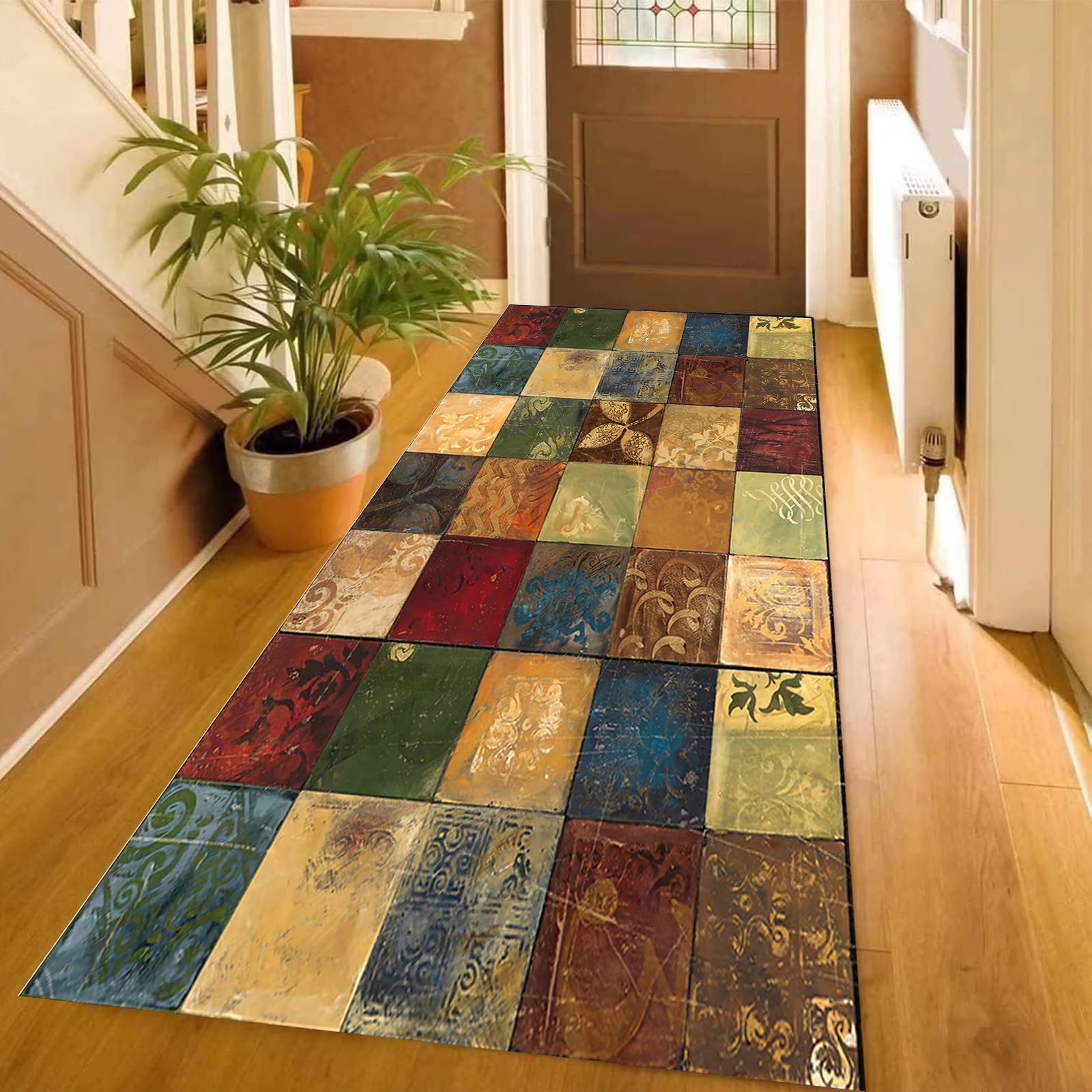 Tappeto Cucina Antiscivolo 50 x 300 cm Passatoia Cucina In Vinile, Tappeto da Passatoia, Lavabile Antiscivolo per Soggiorno Camera Letto Cucina Bagno, C