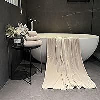 Vista 2 de Toallas de baño extragrandes de 40x80 pulgadas para adultos, toallas de baño super suaves de secado rápido y altamente absorbentes de microfibra