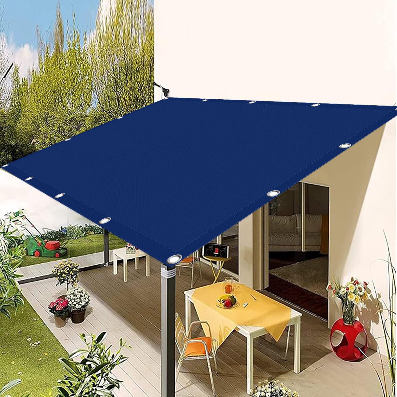 Schaduwdoek zwart 50% bescherming circa 4x3m