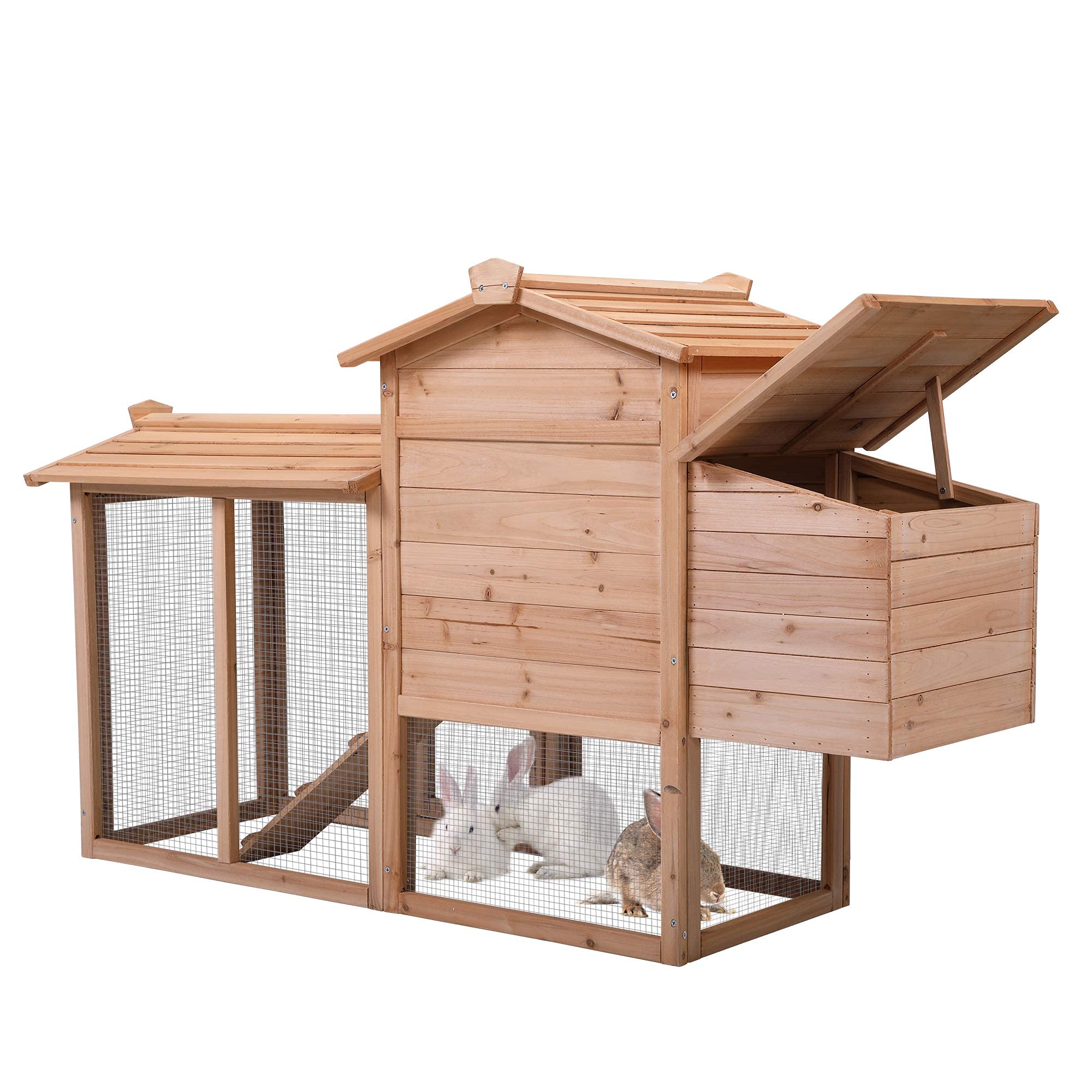 COZIWOW Large Wooden Chicken Coops with Nesting Boxes for Laying Eggs