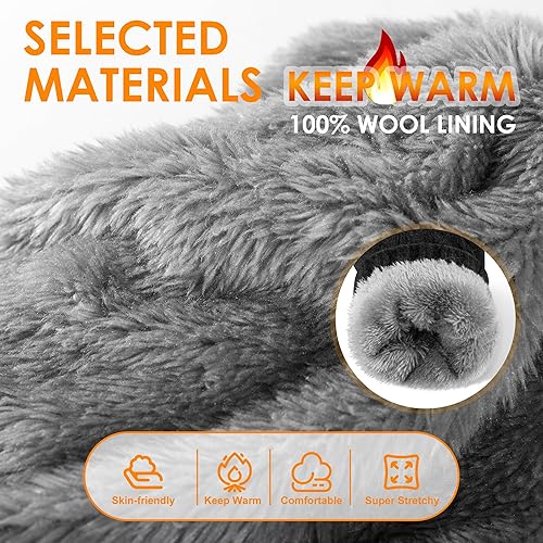 Miniatura 4 de Guantes de invierno para mujer, guantes para mujer, para clima frío, térmicos, cálidos, forro polar, guantes para pantalla táctil para regalos de