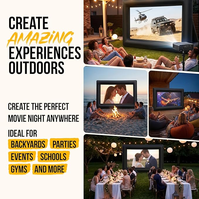 Pantalla de proyector inflable de 20 pies para exteriores miniatura 7