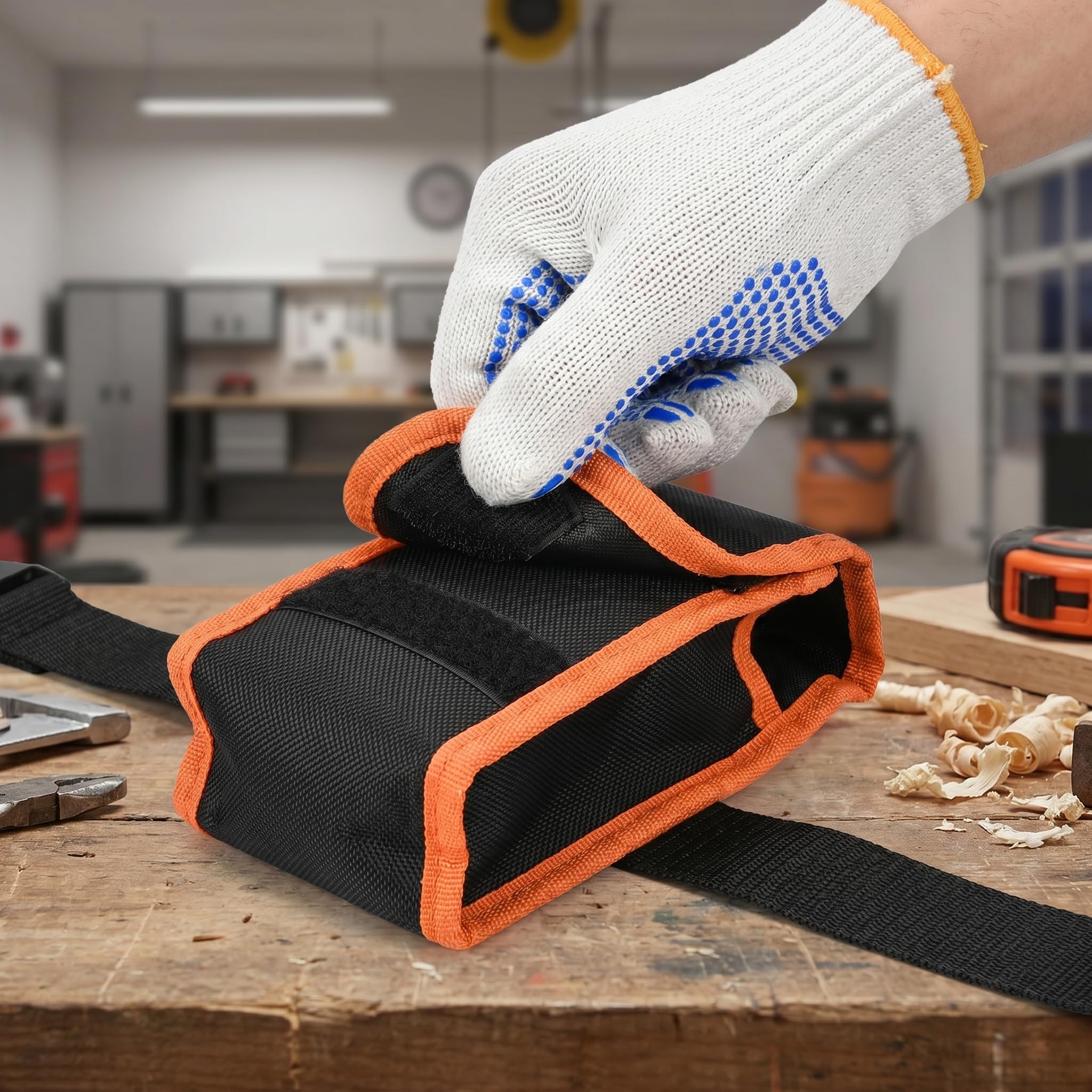 Funda para Tijeras de Podar Electrica Ajustable para Tijeras Eléctricas, Bolsa de Cinturón para Herramientas para Tijeras de Podar, con Guantes, Bolsa de Herramientas de Jardín
