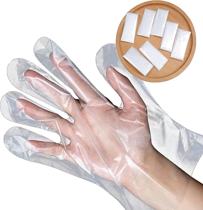 SWISION Individually Wrapped Disposable Food Prep Gloves 50