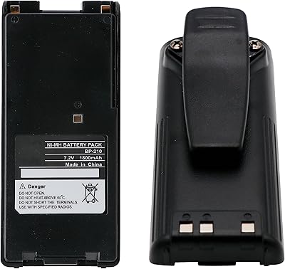 TAKOCI (2Pack) Replacement Battery for Icom BP-209 BP-210 BP-222 BP-209N IC-A6 IC-A6E IC-A24 IC-A24E IC-F30FS IC-F30GT 1800mAh
