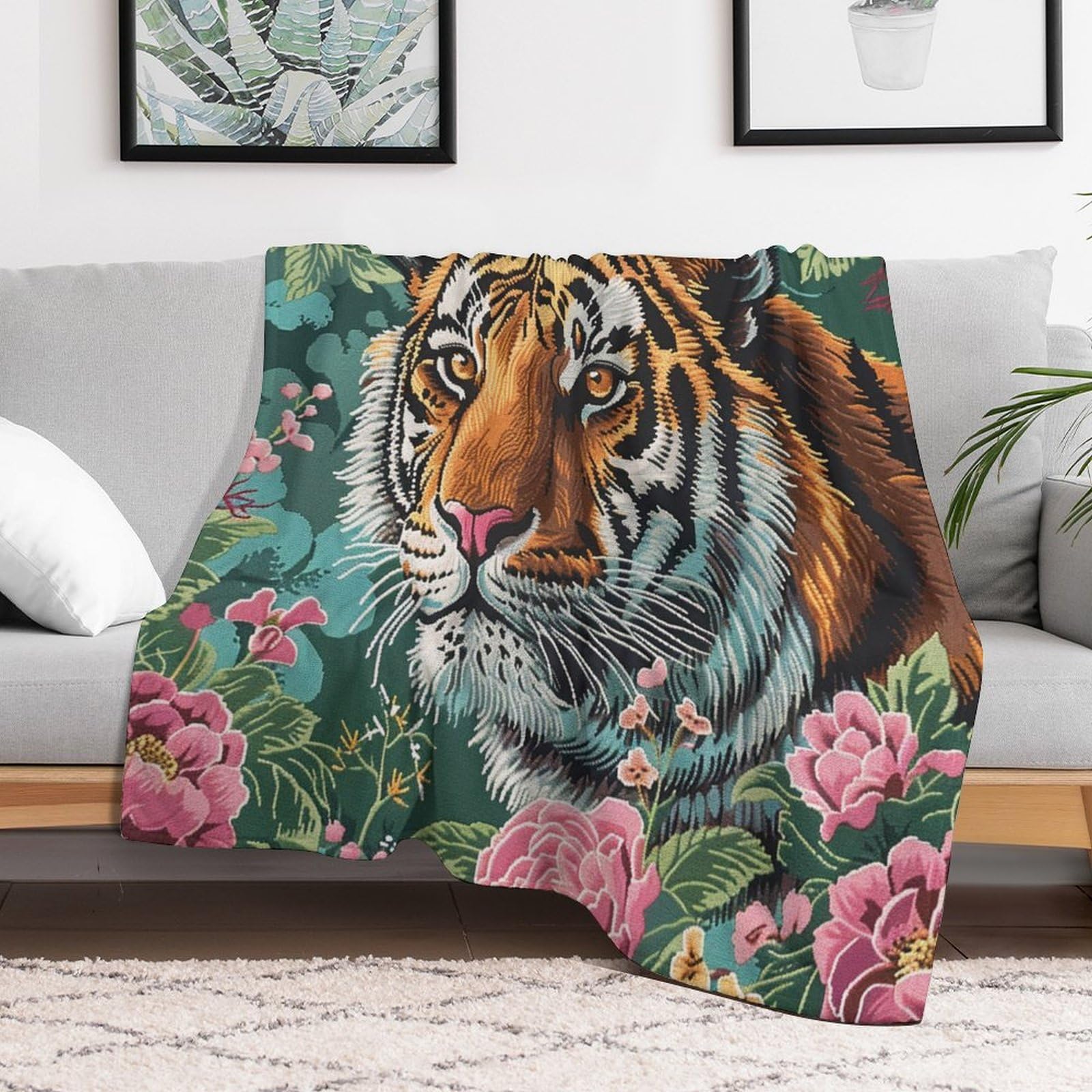 Amazon.com: Blanket Vintage Japanese Tiger Summer Throw Blanket