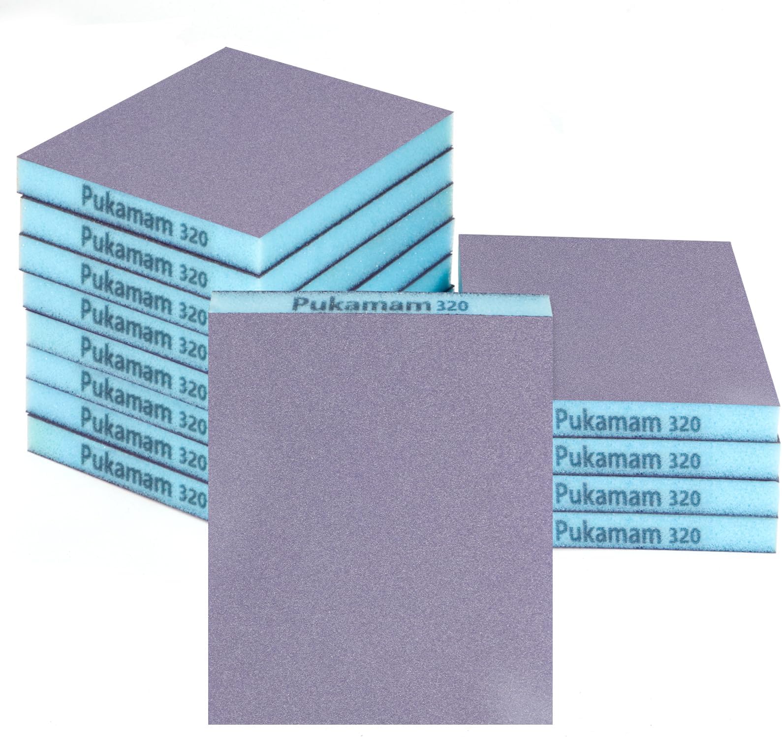 12 PCS Sanding Sponge Set 320 Grit Sanding Pads, Course/Medium/Fine/Superfine Sanding Block, Wet and Dry Sandpaper for Metal, Wood, Wall, Car, Furniture