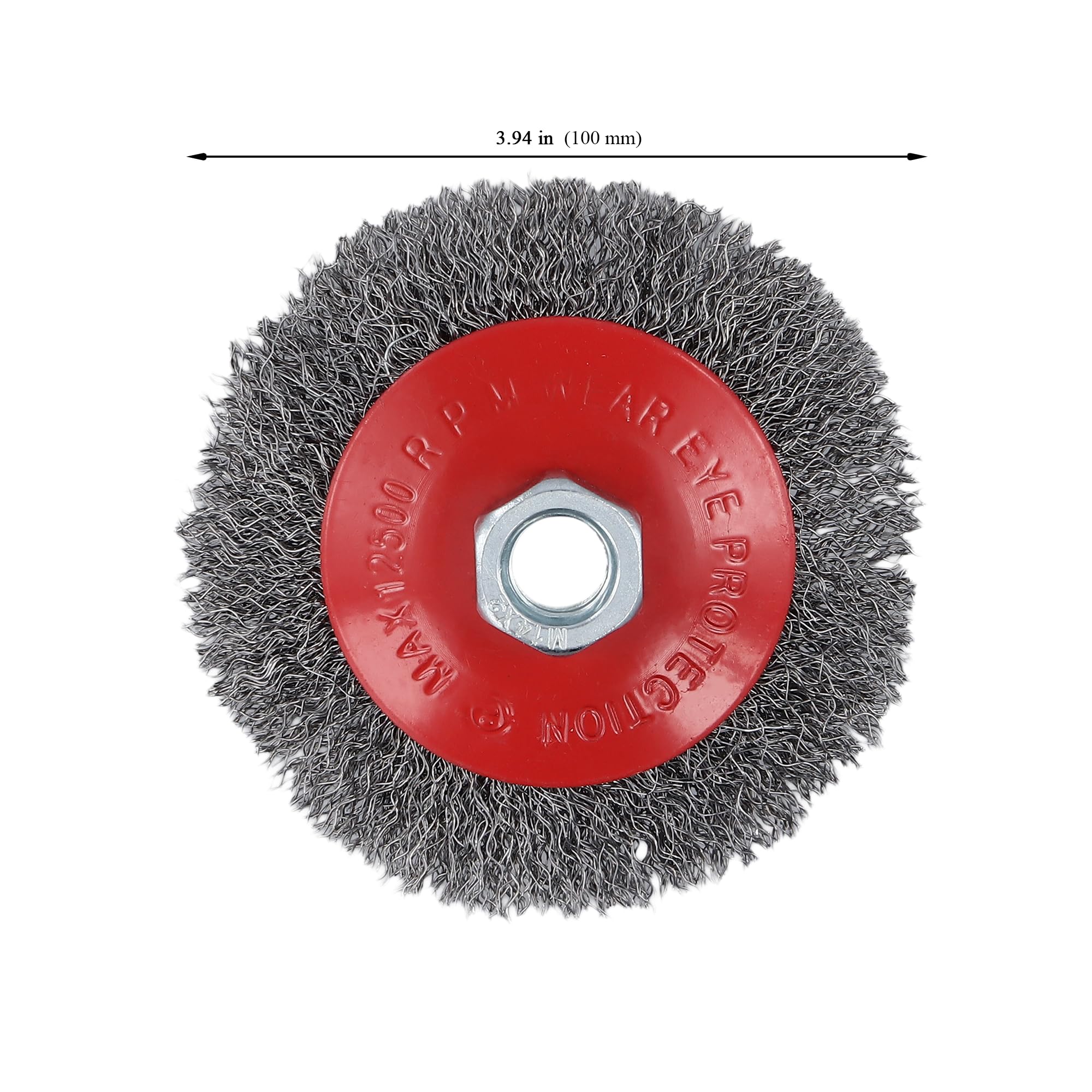 Lot de 10 brosses métalliques pour meuleuse d'angle - Filetage M14 - Roues en fil d'acier robuste pour enlever la rouille, décapage de peinture, nettoyage de soudure, noir et gris