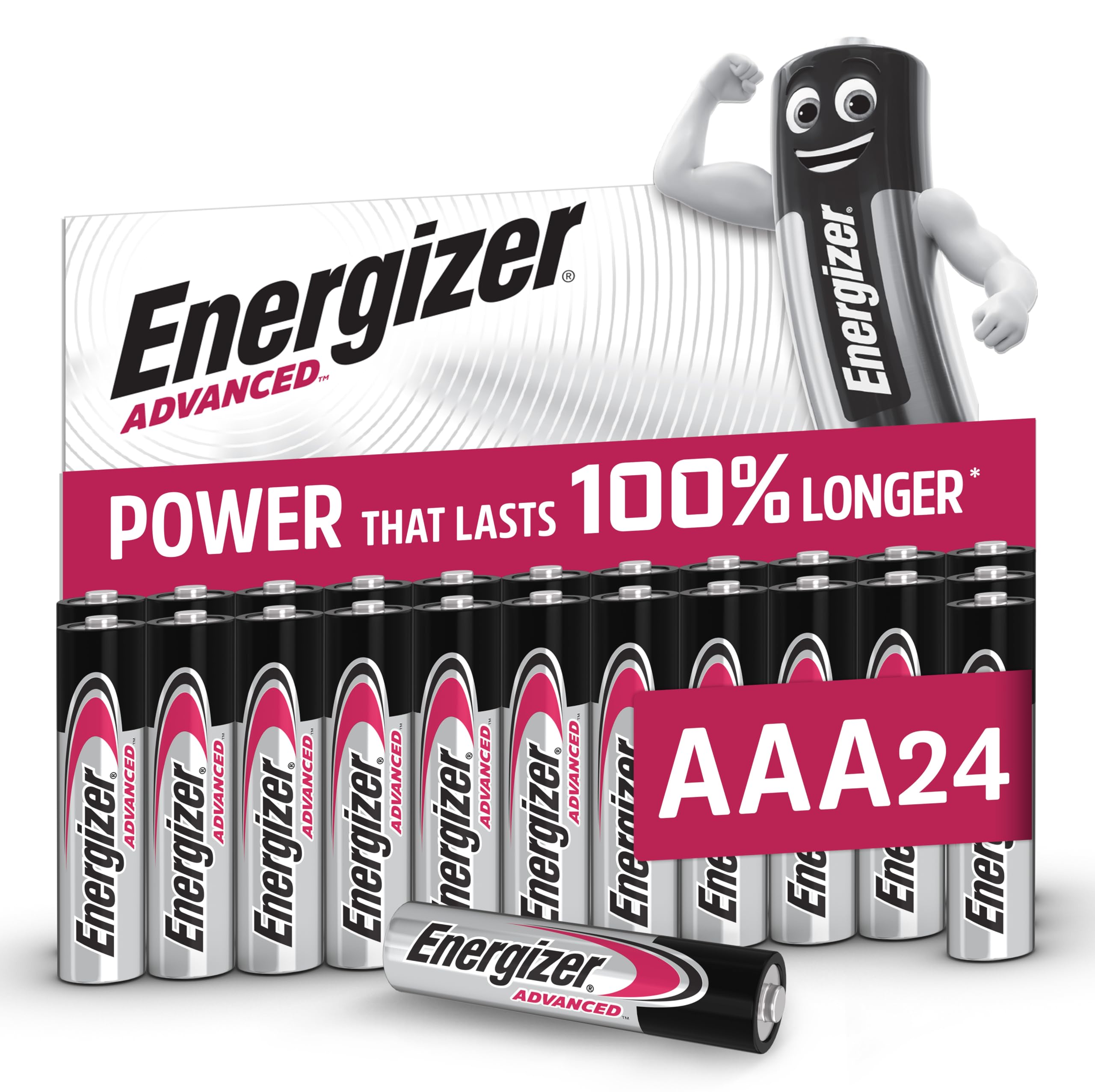 Energizer Advanced - Piles AAA (Lot de 24) Alcaline 1,5V - Haute Performance - T