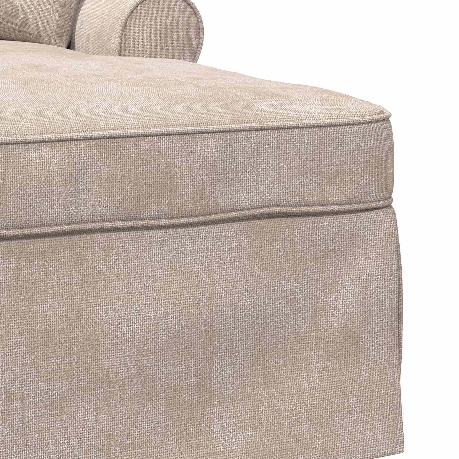 Chaise Lounge Beige ARES en Polyester rembourré 157 x 91 x 91 cm, Fauteuil Relax intérieur avec accoudoirs, Coussin Amovible, méridienne pour Salon Chambre détente Lecture
