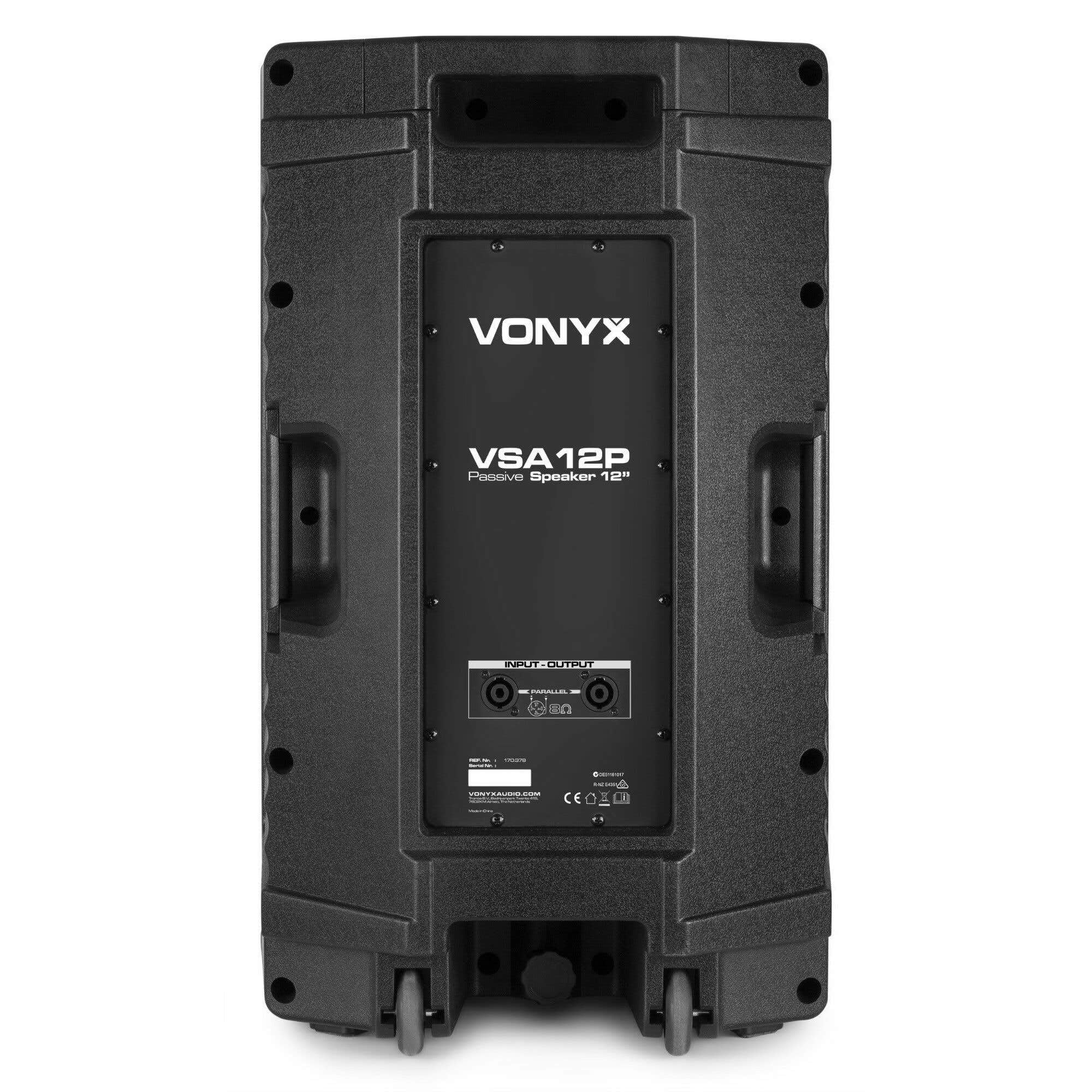 VONYX VSA12P Enceinte Passive 12 - Puissance Max 800 Watts, Caisse Solide en ABS, Montage sur Pied ou au Sol, Idéal pour Utilisation Mobile pour des Concerts et Performances Live