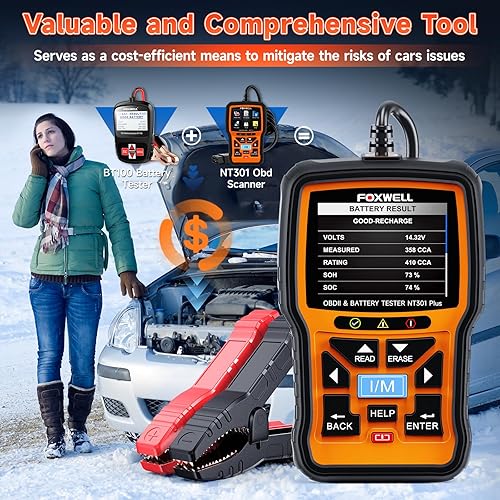 Miniatura 9 de FOXWELL NT809TS OBD2 escáner TPMS programador 30+ reinicia la herramienta bidireccional escáner de coche todo el sistema con 4 sensores + escáner