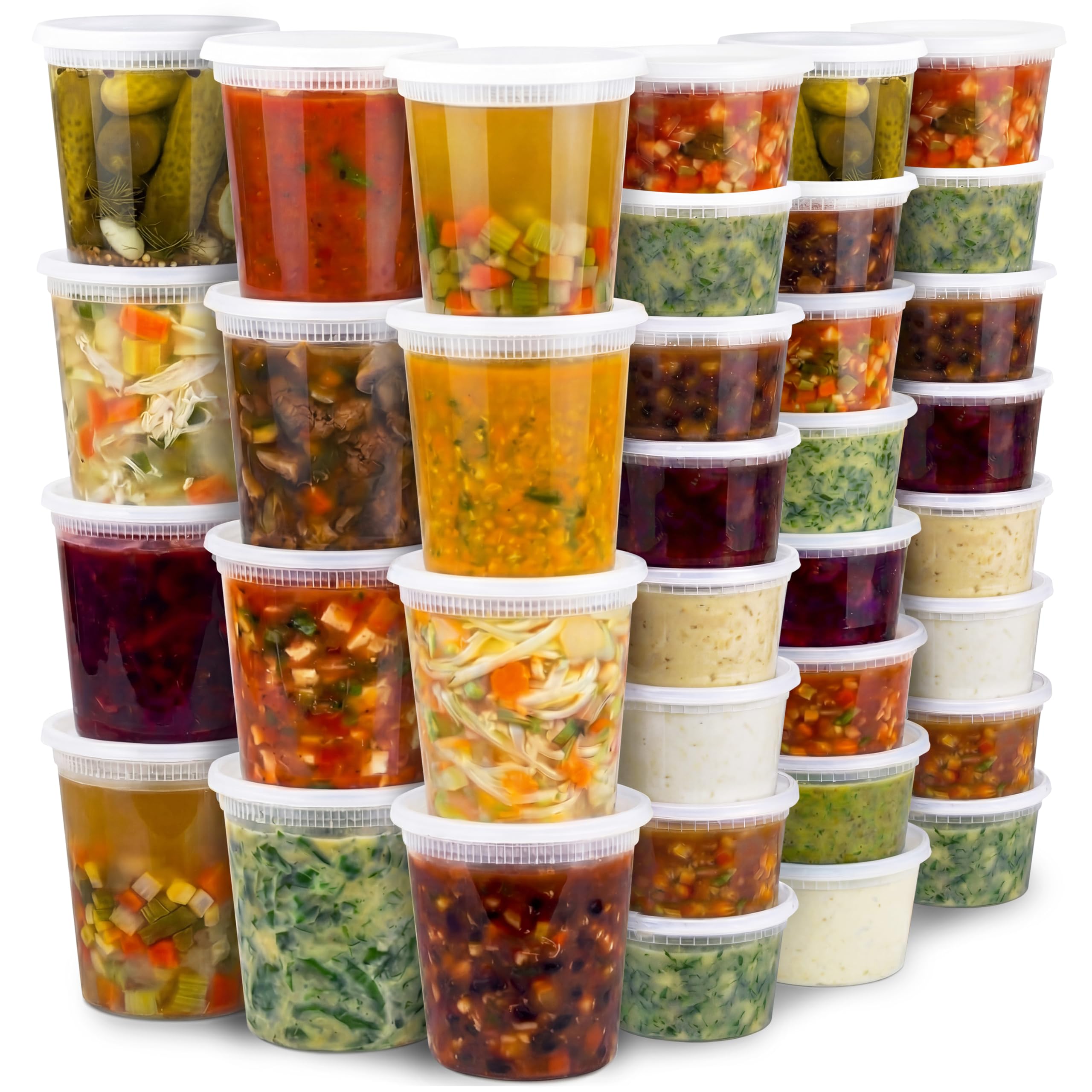 JoyServe 48-Set Deli Containers