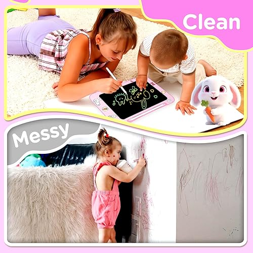 Miniatura 5 de Tableta de escritura LCD para niños, tablero de dibujo de pantalla colorida para niños y niñas de 3 a 7 años, juguetes educativos para cumpleaños y