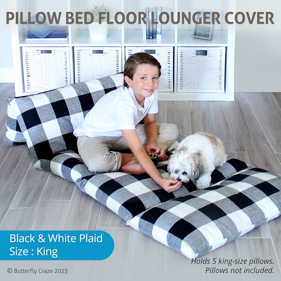 Amazon.com: Butterfly Craze Floor Pillow Cover for Foldable