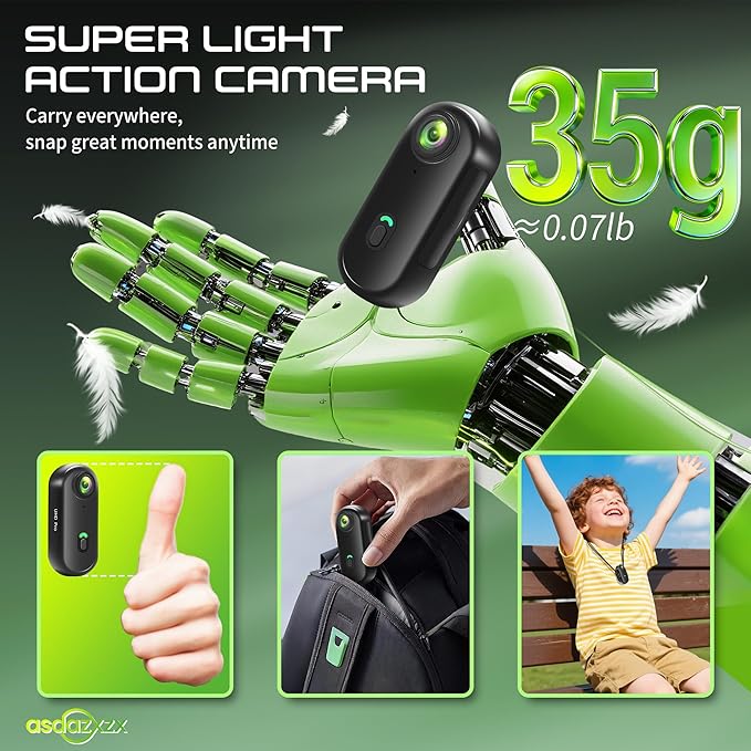 asdazxzx Sports Action Video Camera 4K miniatura 2