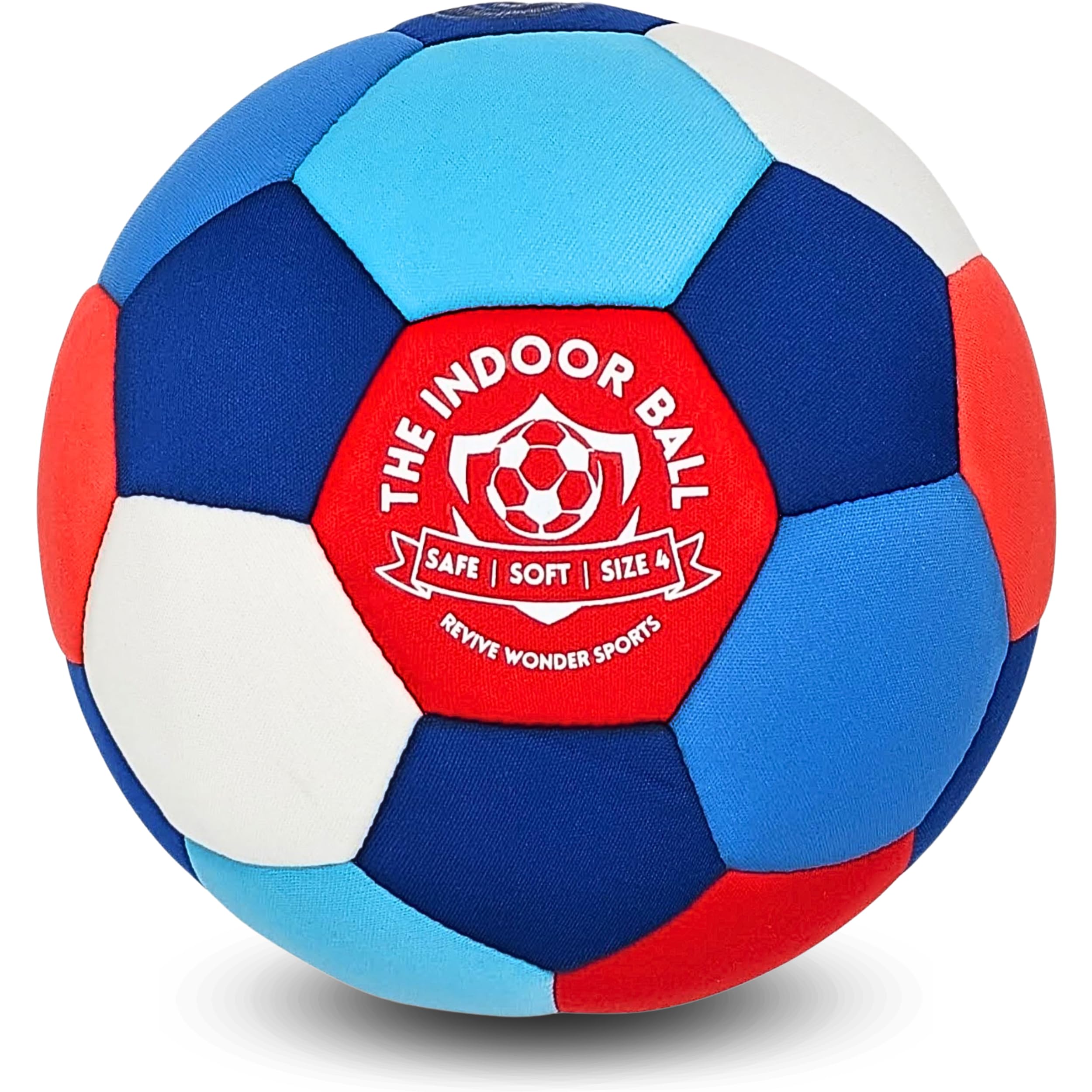 Revive Wonder The Indoor Ball | Soft & Safe Indoor Soccer Ball, Size 4 | Essential Soft Ball for Silent Dribble, Juggling, Training | Fun Silent Soccer for Girls Boys and Young at Heart