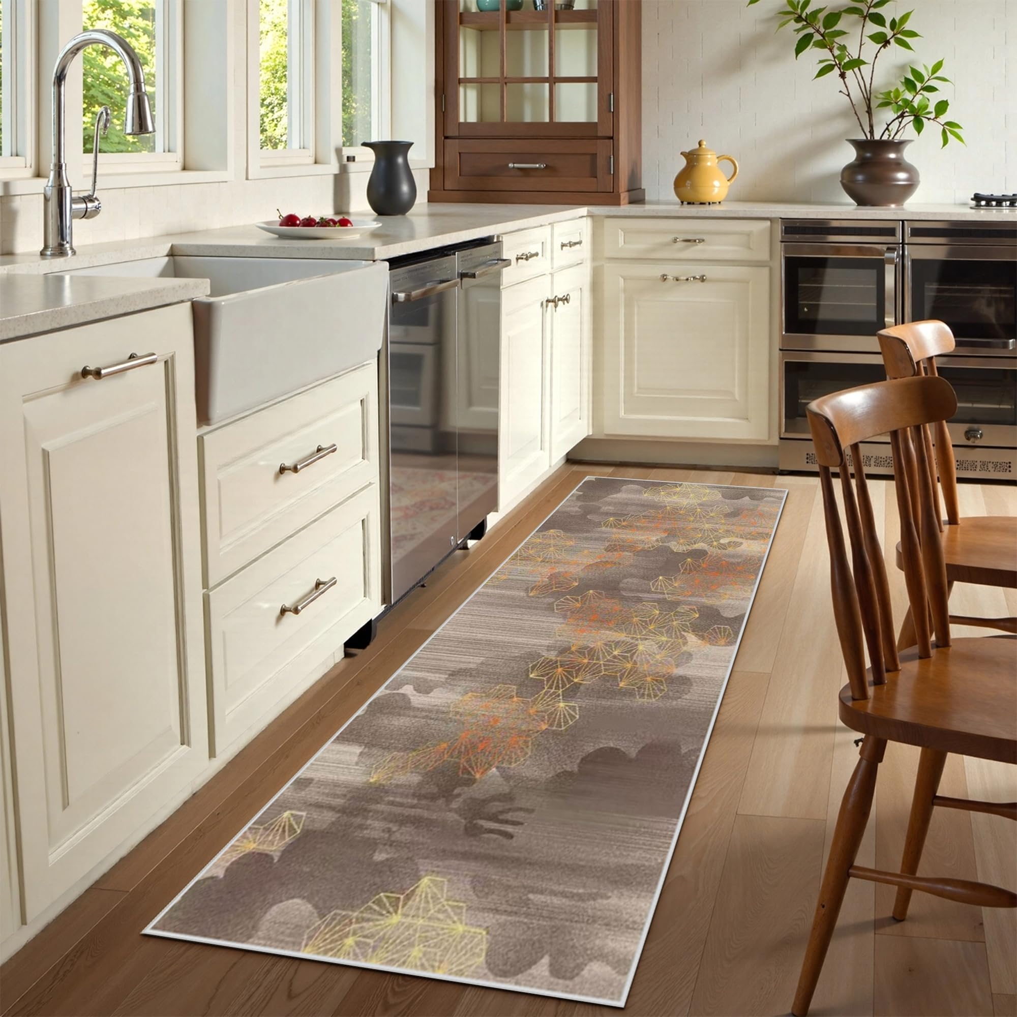 Dywan do korytarza antypoślizgowy długi dywan kuchnia 120 x 350 cm zmywalny dywan duży nowoczesny dywan na metry do wnętrz pokój sypialnia łatwa w pielęgnacji