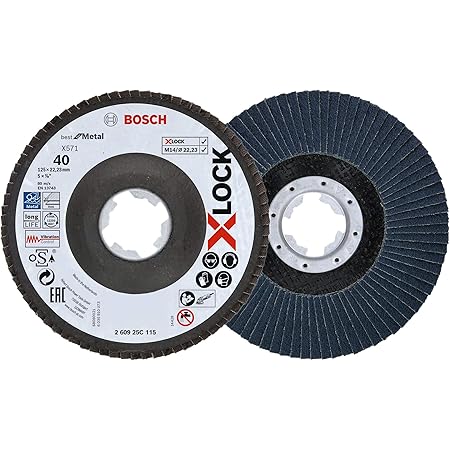 Disco Lamellare Bosch Professional X571 Per Metallo - Grana K120, Ø125mm, X-Lock - Per Acciaio Inox E Lamiere - Foto 3